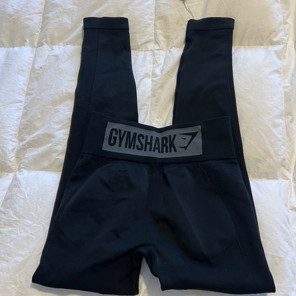 NWT Gymshark Flex High Waisted Legging Size Small Black/Grey - Picture 4 of 6
